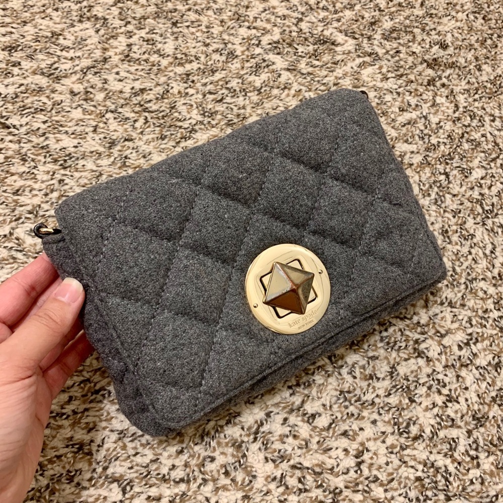 Kate Spade Gold Coast Flannel Dove Crossbody Bag